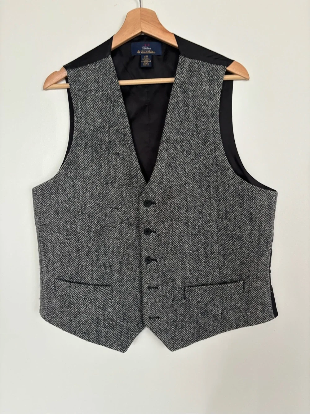 Men's Brooks Brothers Herringbone Wool Vest - Classic Excellent condition!